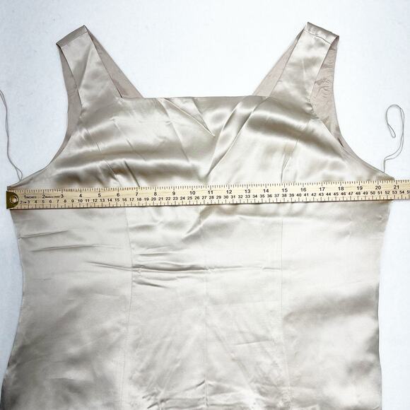 Vtg Adrianna Papell Shell Tank Tunic 100% silk sleeveless Beige Women's Medium - Picture 16 of 16